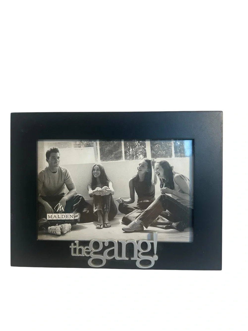 Malden 4 x 6 Black Photo Frame with Silver 'the gang!' Accent.  New with Tags